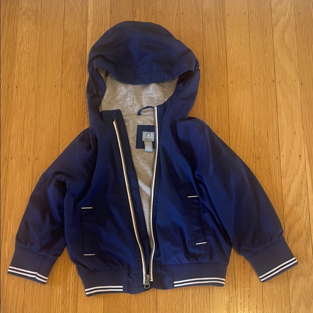 Navy Blue Gap size 3T hooded light jacket